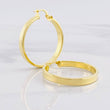 Hoop Earrings Fabi 5.65g / 1 1/2 in Yellow Gold 18K