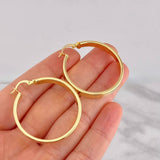 Hoop Earrings Fabi 5.65g / 1 1/2 in Yellow Gold 18K