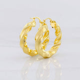 Hoop Earrings Fenix 8.45g / 1 1/2 in Yellow Gold 18K