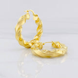 Hoop Earrings Fenix 8.45g / 1 1/2 in Yellow Gold 18K