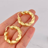 Hoop Earrings Fenix 8.45g / 1 1/2 in Yellow Gold 18K