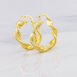 Hoop Earrings Nico 5.3g / 1 1/4 in Yellow Gold 18K
