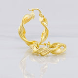 Hoop Earrings Nico 5.3g / 1 1/4 in Yellow Gold 18K