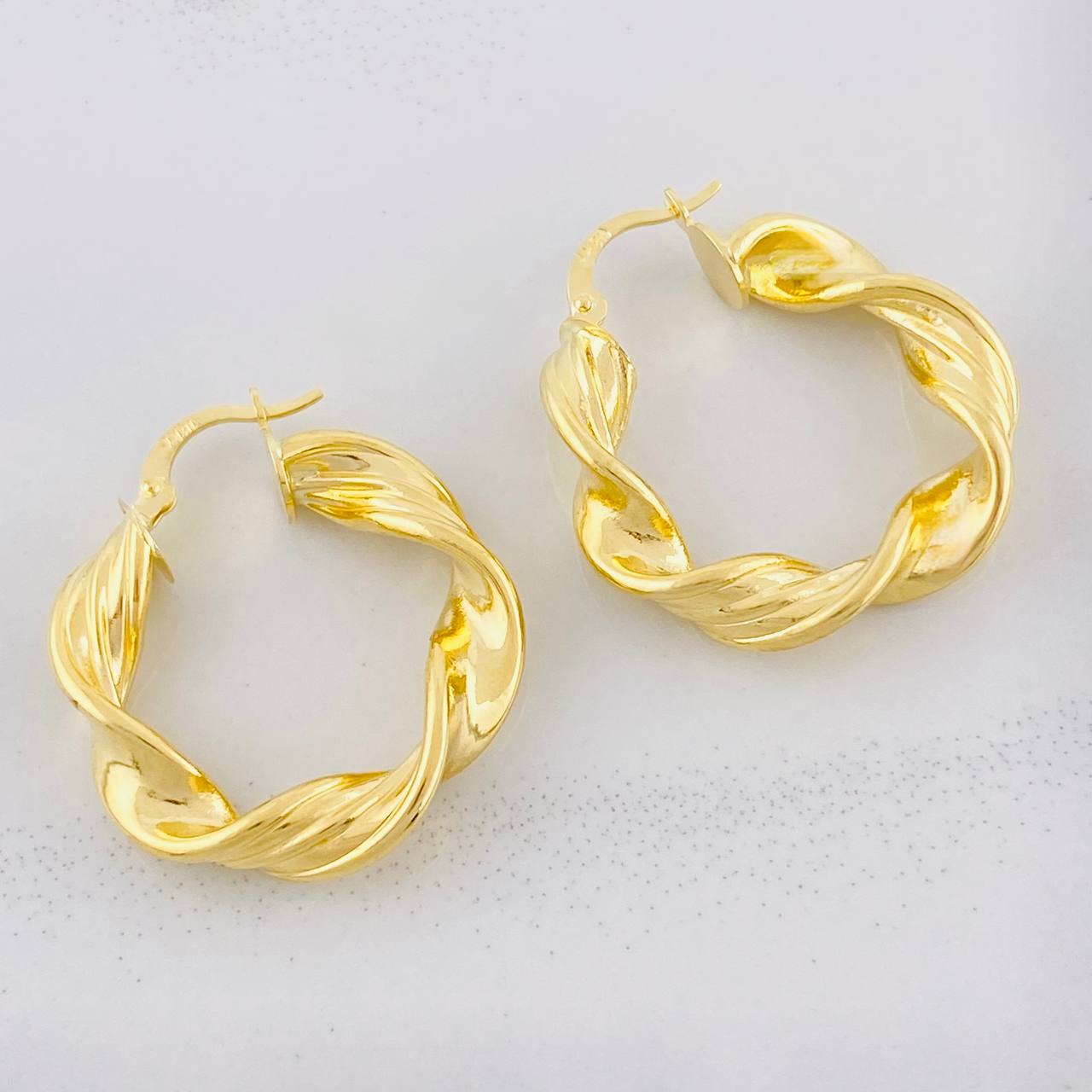 Hoop Earrings Nico 5.3g / 1 1/4 in Yellow Gold 18K