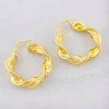 Hoop Earrings Nico 5.3g / 1 1/4 in Yellow Gold 18K