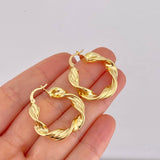 Hoop Earrings Nico 5.3g / 1 1/4 in Yellow Gold 18K