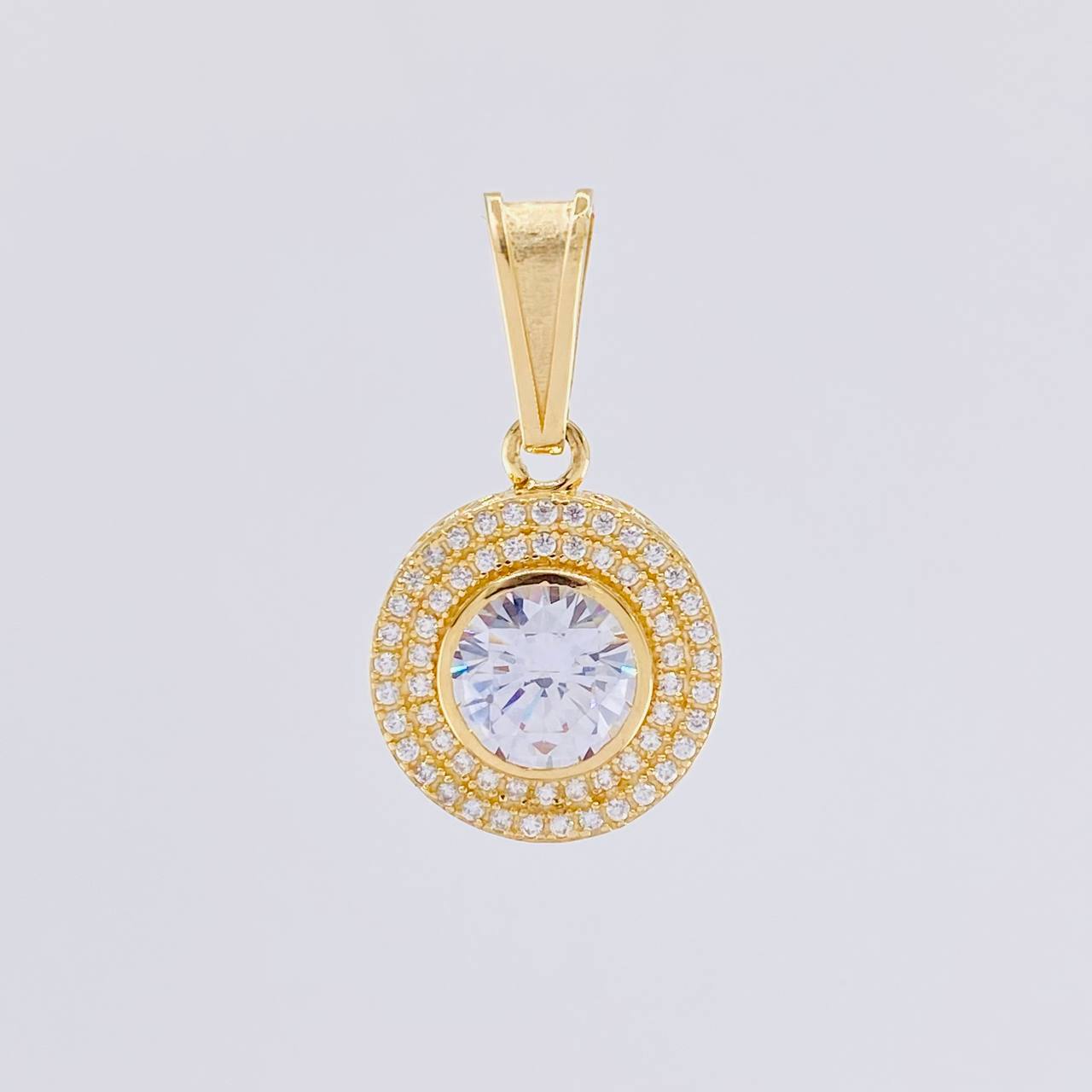 Pendant Dense Halo 4.8g / 1 in Yellow Gold 18K