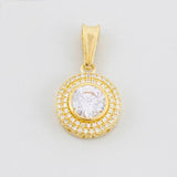 Pendant Dense Halo 4.8g / 1 in Yellow Gold 18K