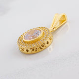 Pendant Dense Halo 4.85g / 1 in Yellow Gold 18K