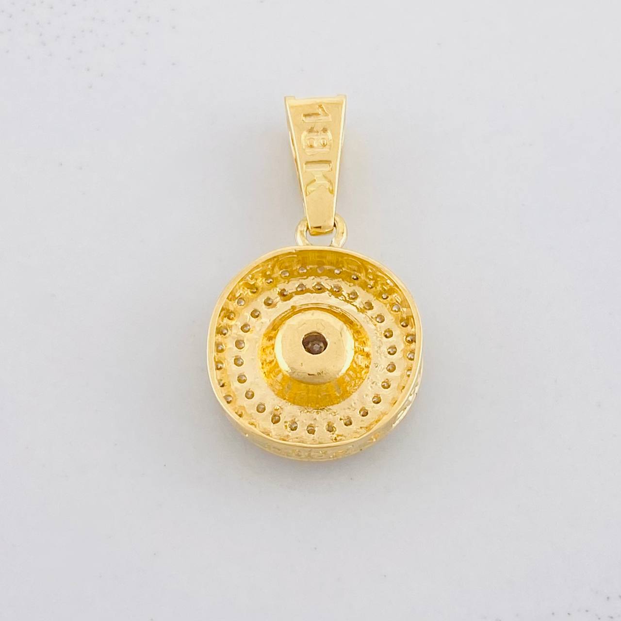 Pendant Dense Halo 4.8g / 1 in Yellow Gold 18K