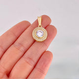 Pendant Dense Halo 4.8g / 1 in Yellow Gold 18K