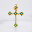 Pendant Clover Cross 5.9g / 2 in Yellow Gold 18K