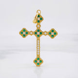 Pendant Clover Cross 5.9g / 2 in Yellow Gold 18K