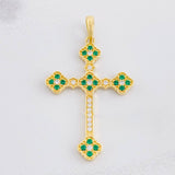 Pendant Clover Cross 5.9g / 2 in Yellow Gold 18K