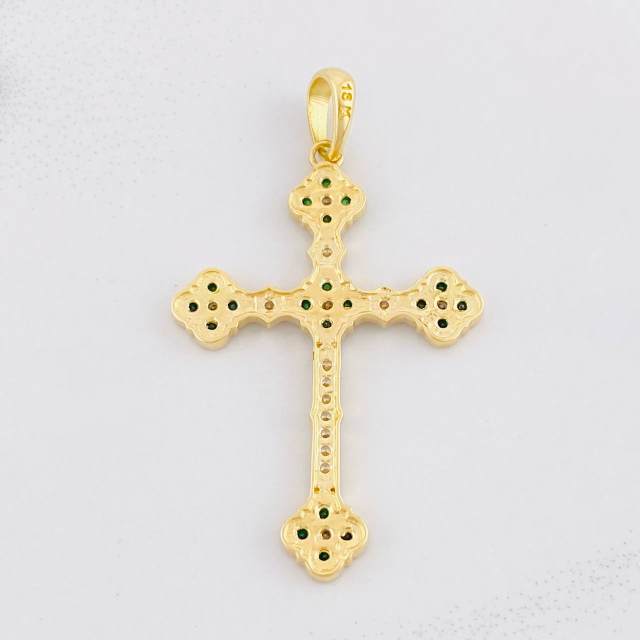 Pendant Clover Cross 5.9g / 2 in Yellow Gold 18K