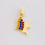 Pendant Colombia Map 1.8g / 1 in Yellow Gold 18K