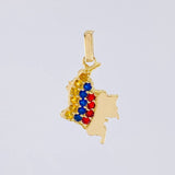 Pendant Colombia Map 1.8g / 1 in Yellow Gold 18K