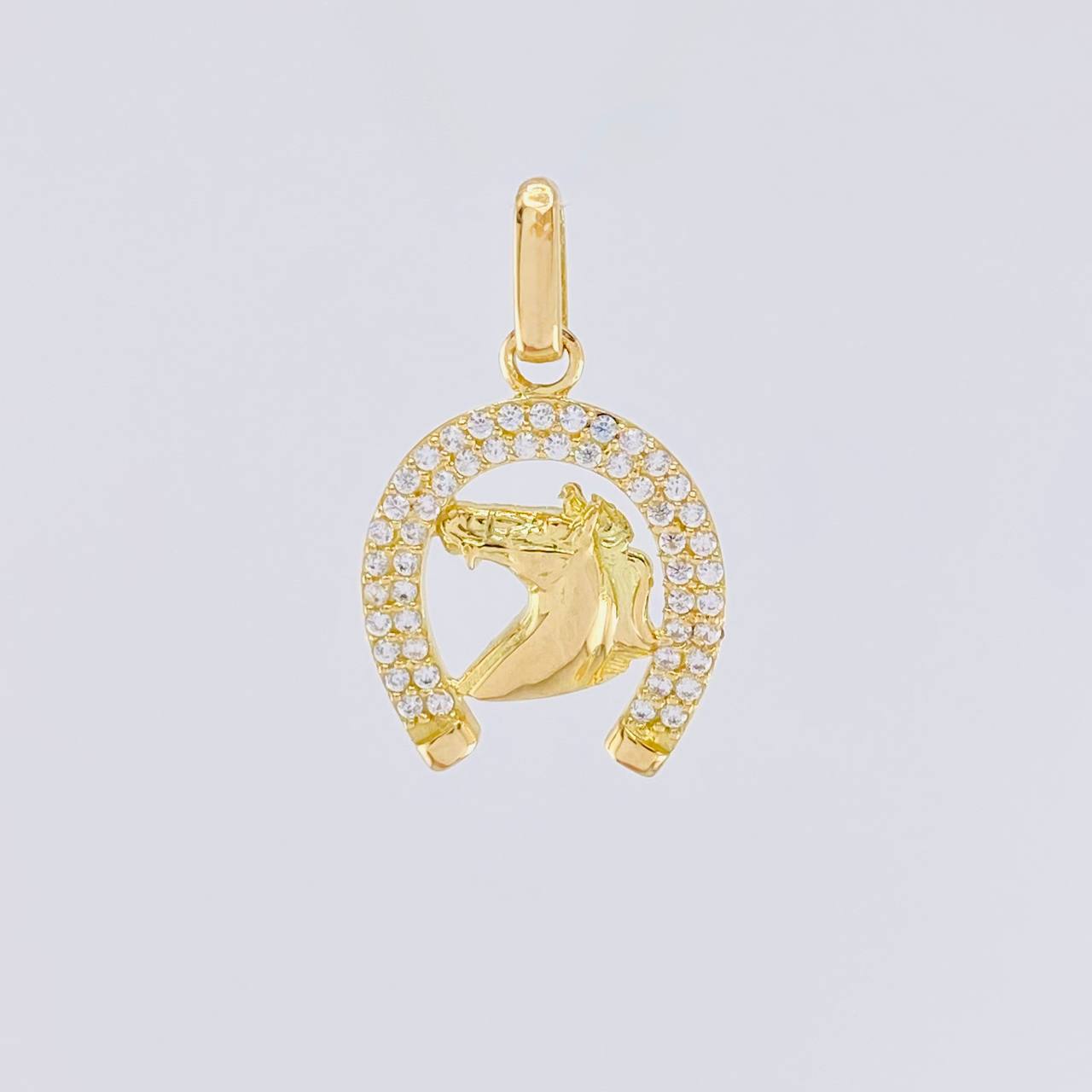 Dije Herradura Caballo 1.75g / 3/4 in Tres Oros 18K