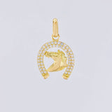 Dije Herradura Caballo 1.75g / 3/4 in Tres Oros 18K