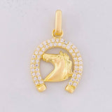 Dije Herradura Caballo 1.75g / 3/4 in Tres Oros 18K