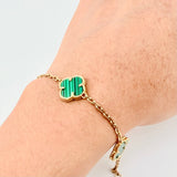 Pulso Cajon Trebol 9.3gr / 7 3/4 in / 2mm Oro Amarillo 18K ©