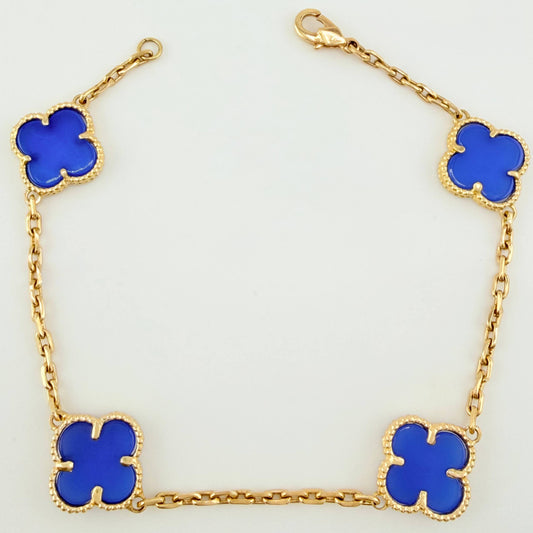 Pulso CajonTrebol 10gr / 7 1/2 in / 2.2mm Oro Amarillo 18K *