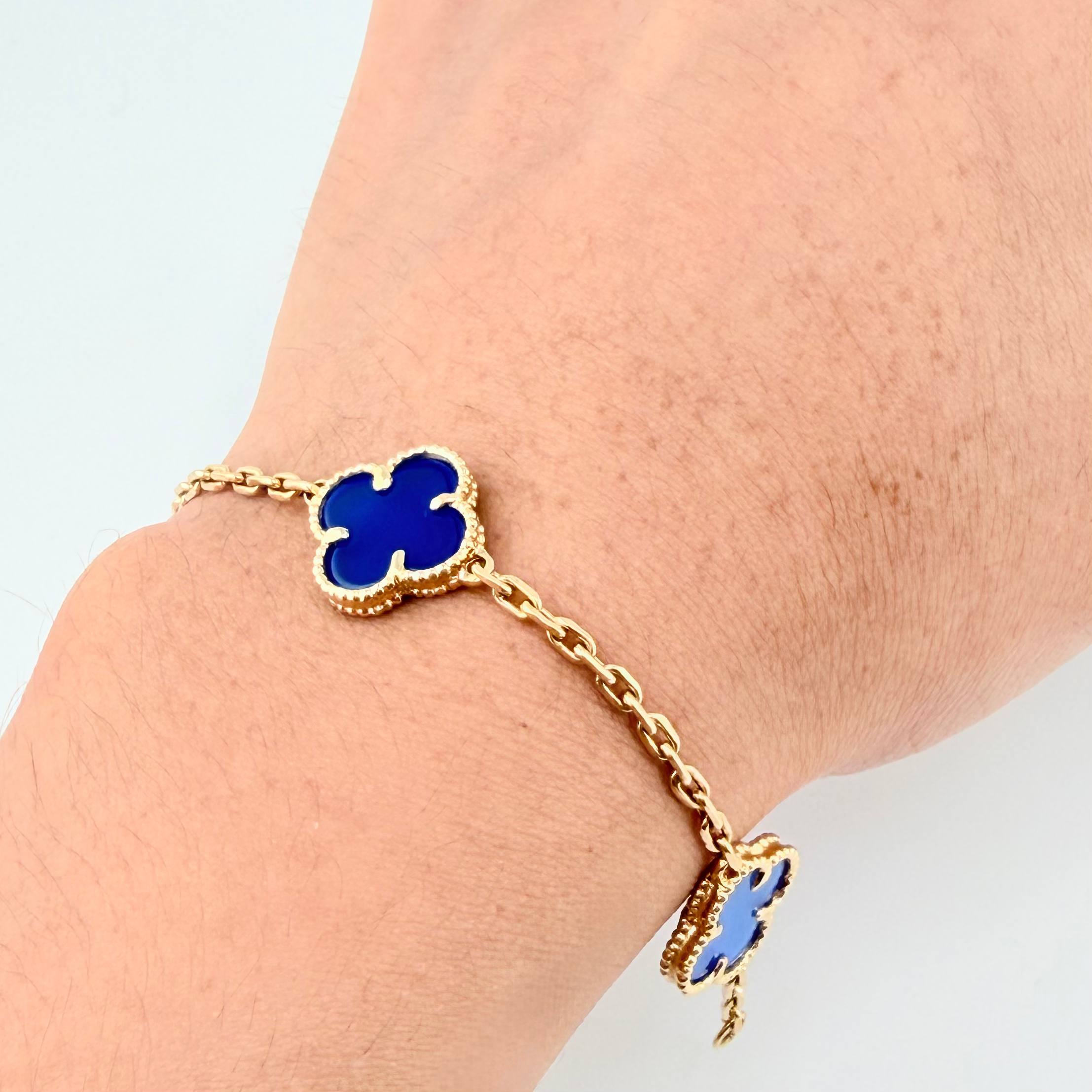 Pulso Cajon Trebol 10gr / 7 3/4 in / 2mm Oro Amarillo 18K ©