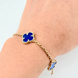 Pulso CajonTrebol 10gr / 7 1/2 in / 2.2mm Oro Amarillo 18K *