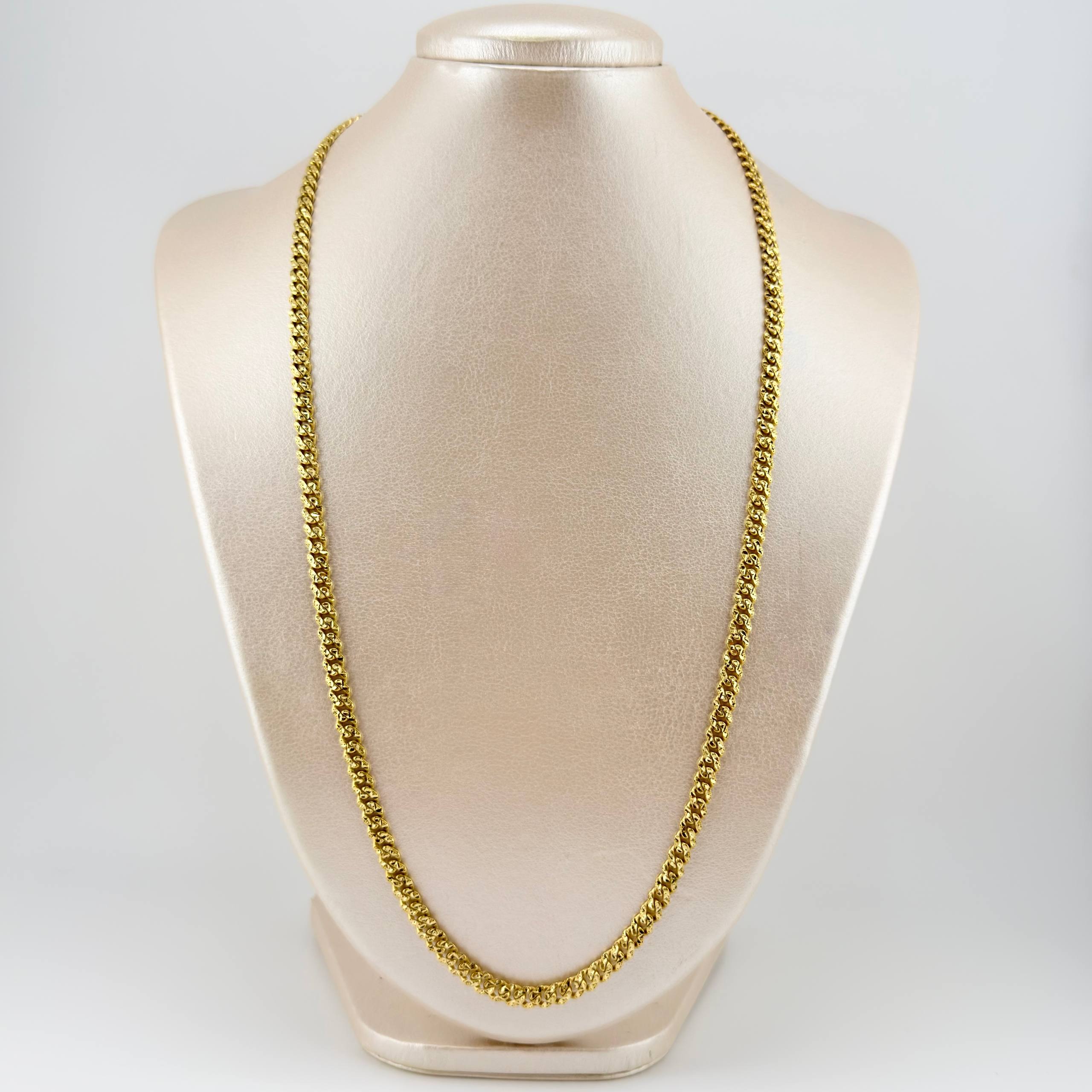 Cadena Cubana Diamantada 20gr / 23 1/2 in / 4.8mm Oro Amarillo +1 18K *