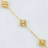Classic Link Bracelet Clover Gold 4.75gr / 7.5in / 18K Gold ©