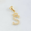 Dije Corona Letra S 1.5gr / 1 in / Oro Amarillo 18K *