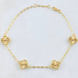 Classic Link Bracelet Clover Gold 5.9gr / 8 1/2 in / 18K Gold