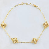 Classic Link Bracelet Clover Gold 5.9gr / 8 1/2 in / 18K Gold