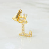 Pendant Crown Letter L 1.6gr / 1in / 18K Gold