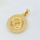 Pendant Medal Letter R 4.65g / 1 1/4 in 18K Yellow Gold