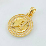 Dije Medalla Letra A 4.65gr / 1 1/4 in / Oro Amarillo 18K *