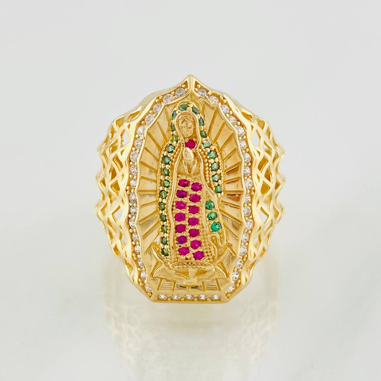 Ring Virgin of Guadalupe 8.2g / T10 1/4 Yellow Gold 18K