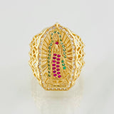 Ring Virgin of Guadalupe 8.2g / T10 1/4 Yellow Gold 18K