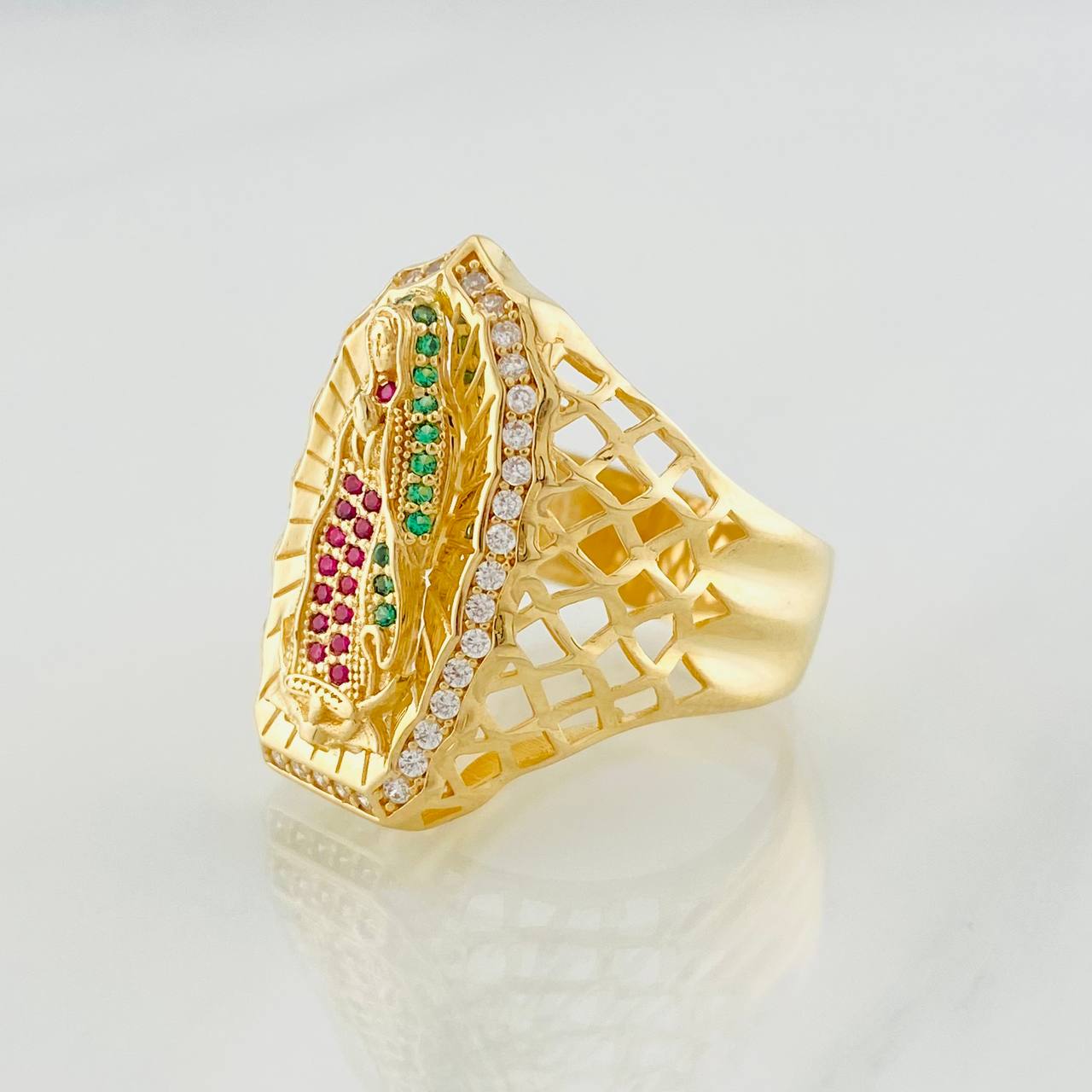 Ring Virgin of Guadalupe 8.2g / T10 1/4 Yellow Gold 18K