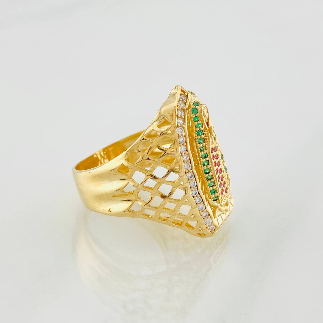 Ring Virgin of Guadalupe 8.2g / T10 1/4 Yellow Gold 18K
