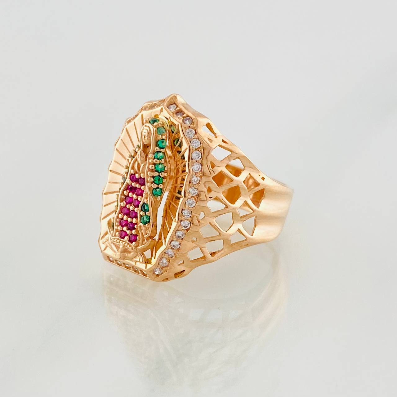 Virgin of Guadalupe Ring 4.9g / T7 1/4 Rose Gold 18K