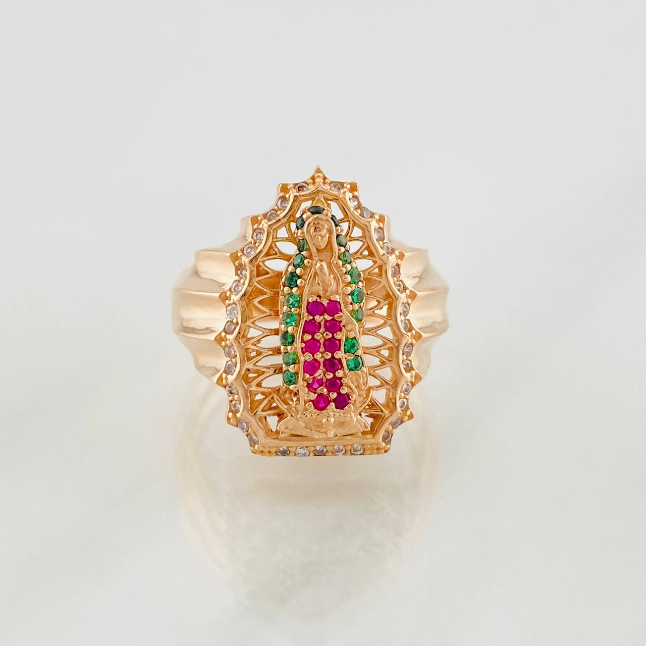 Virgin of Guadalupe Ring 7g / T6 3/4 Rose Gold 18K