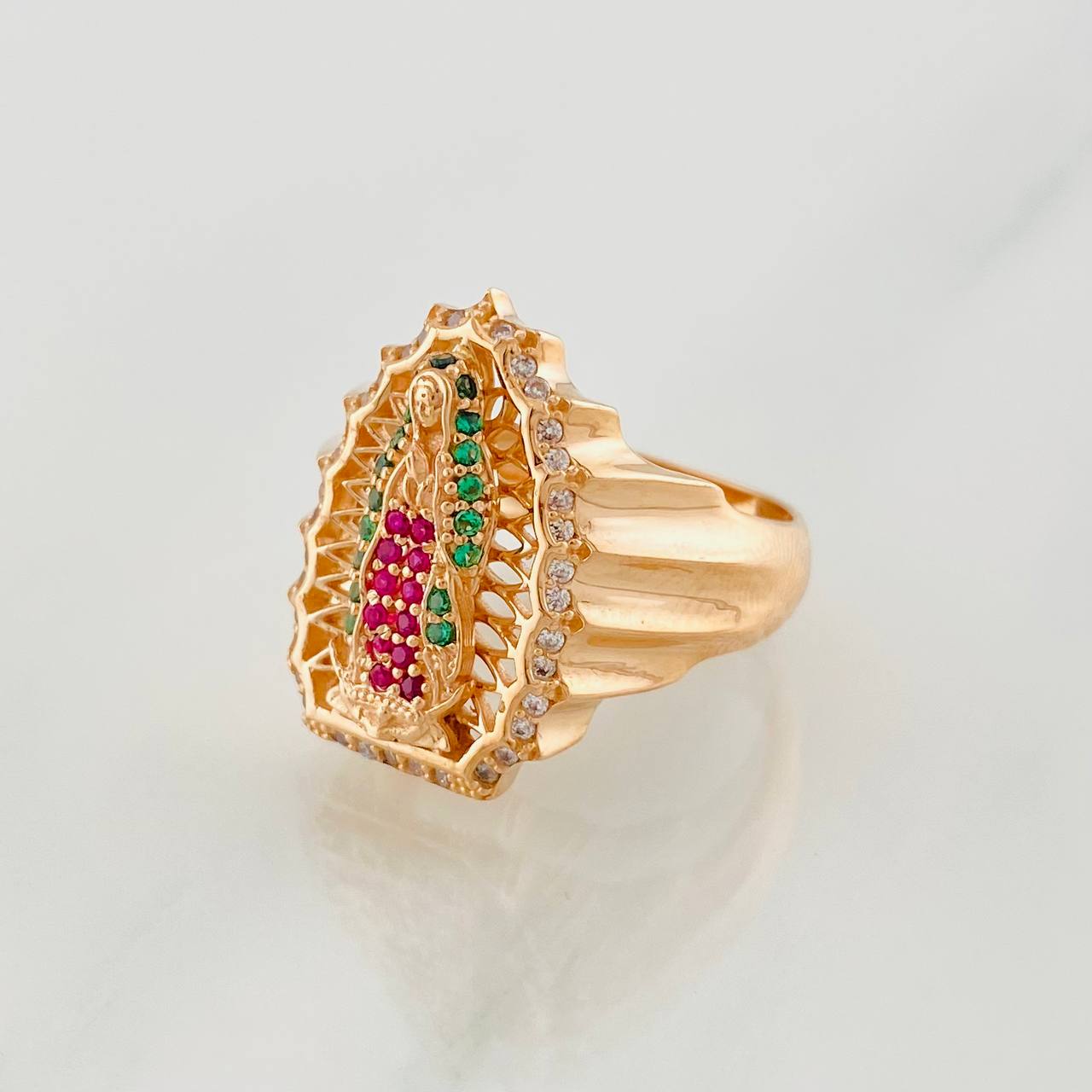 Virgin of Guadalupe Ring 7g / T6 3/4 Rose Gold 18K