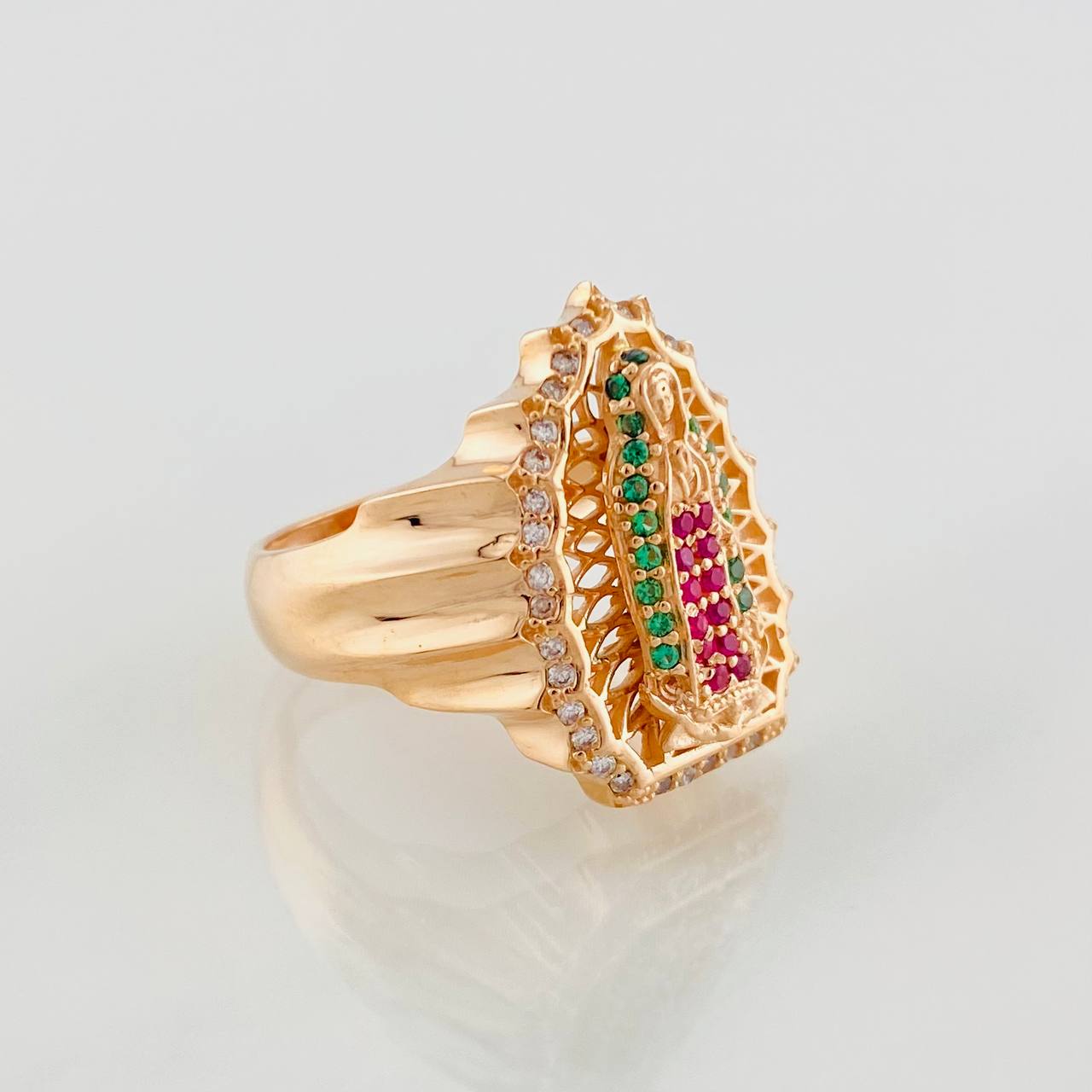 Virgin of Guadalupe Ring 7g / T6 3/4 Rose Gold 18K