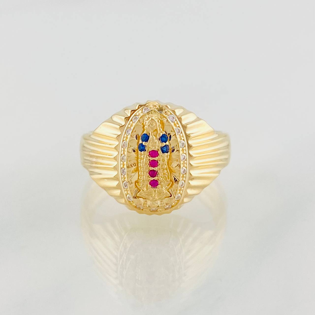 Virgin of Guadalupe Ring 4.6g / T7 1/4 Yellow Gold 18K