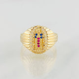 Virgin of Guadalupe Ring 4.6g / T7 1/4 Yellow Gold 18K