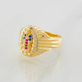 Virgin of Guadalupe Ring 4.6g / T7 1/4 Yellow Gold 18K