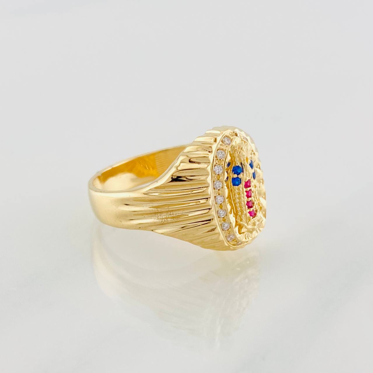 Virgin of Guadalupe Ring 4.6g / T7 1/4 Yellow Gold 18K
