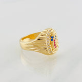 Virgin of Guadalupe Ring 4.6g / T7 1/4 Yellow Gold 18K