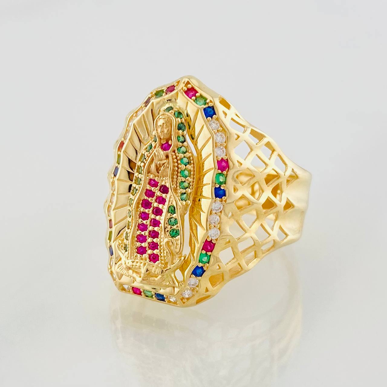Ring Virgin of Guadalupe 8.2g / T11 1/4 Yellow Gold 18K